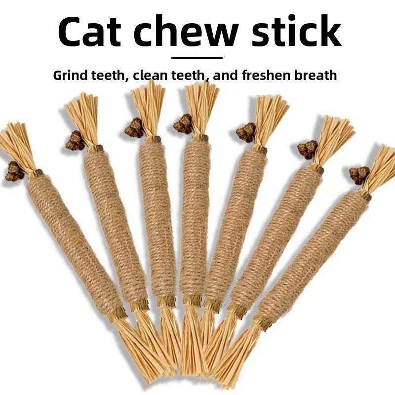 Catnip Chew Stick Raffia Pet Toy