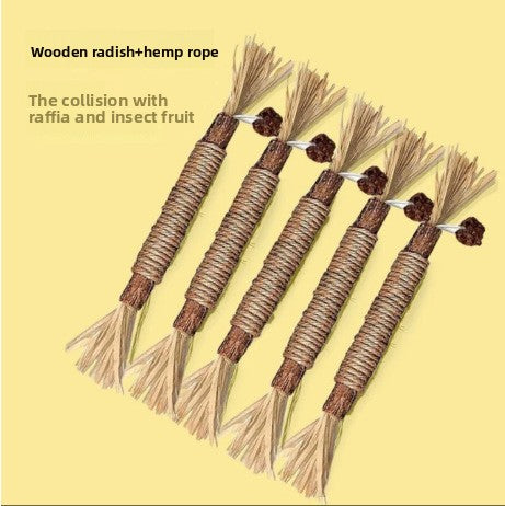 Catnip Chew Stick Raffia Pet Toy
